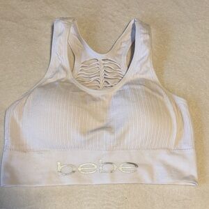 Bebe sports bra with removable cups